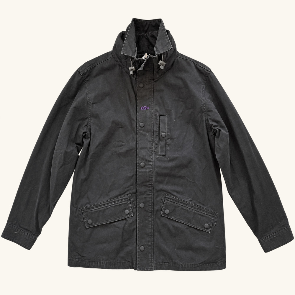 Nike 6.0 Black Hooded Utility Jacket Purple Lined Skate Streetwear XL